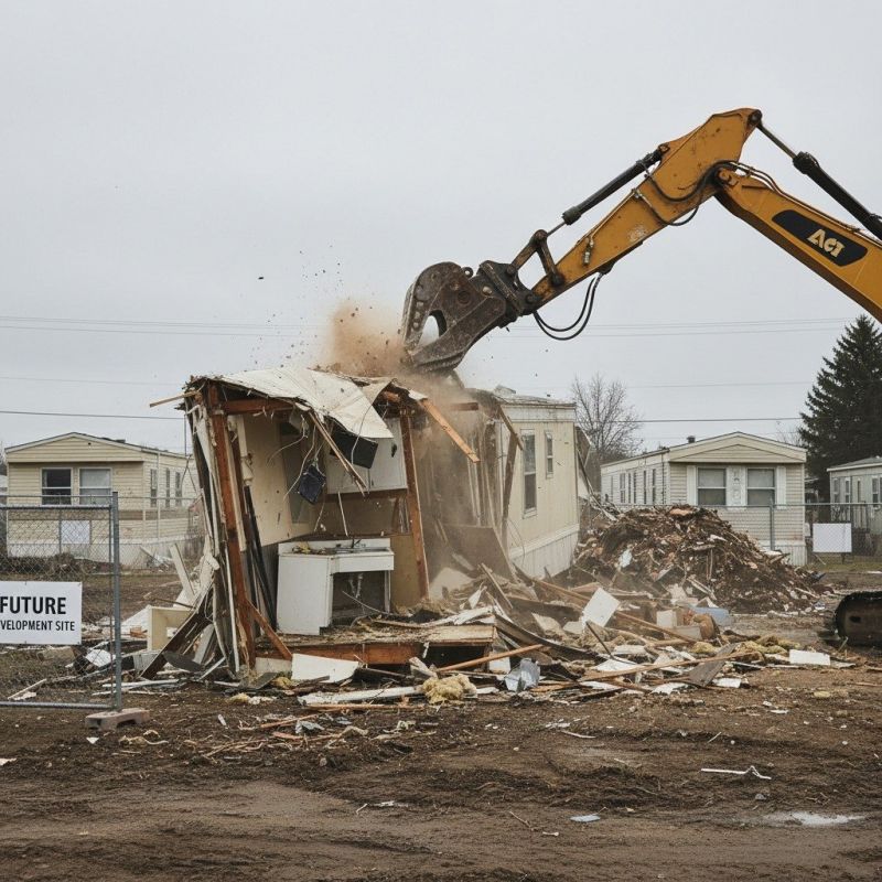 Double Wide Demolition in Sacramento, CA